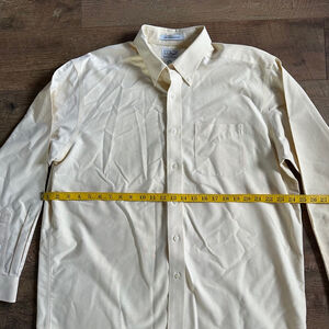 Men's L.L.Bean Button-Down Shirt XL Yellow Wrinkle Resistant Clearance